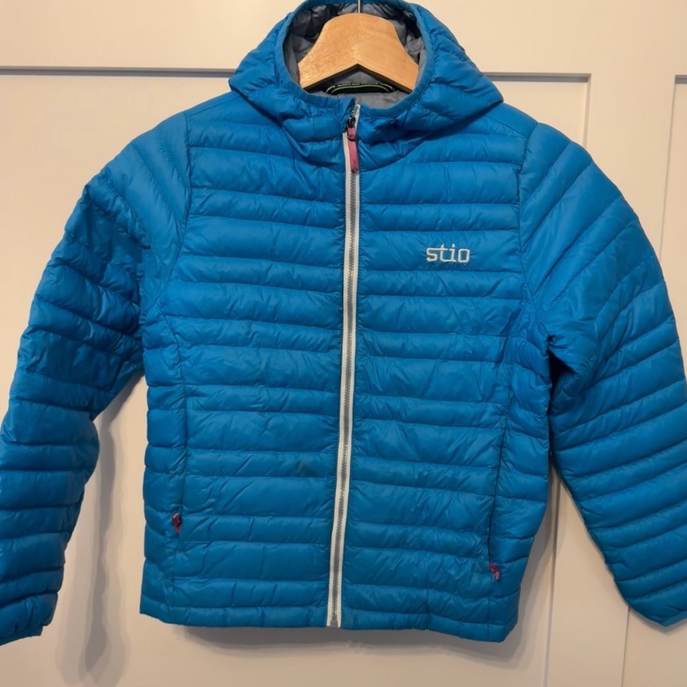 Stio Kids Pinion Down Hooded Jacket - Vibrant Blue